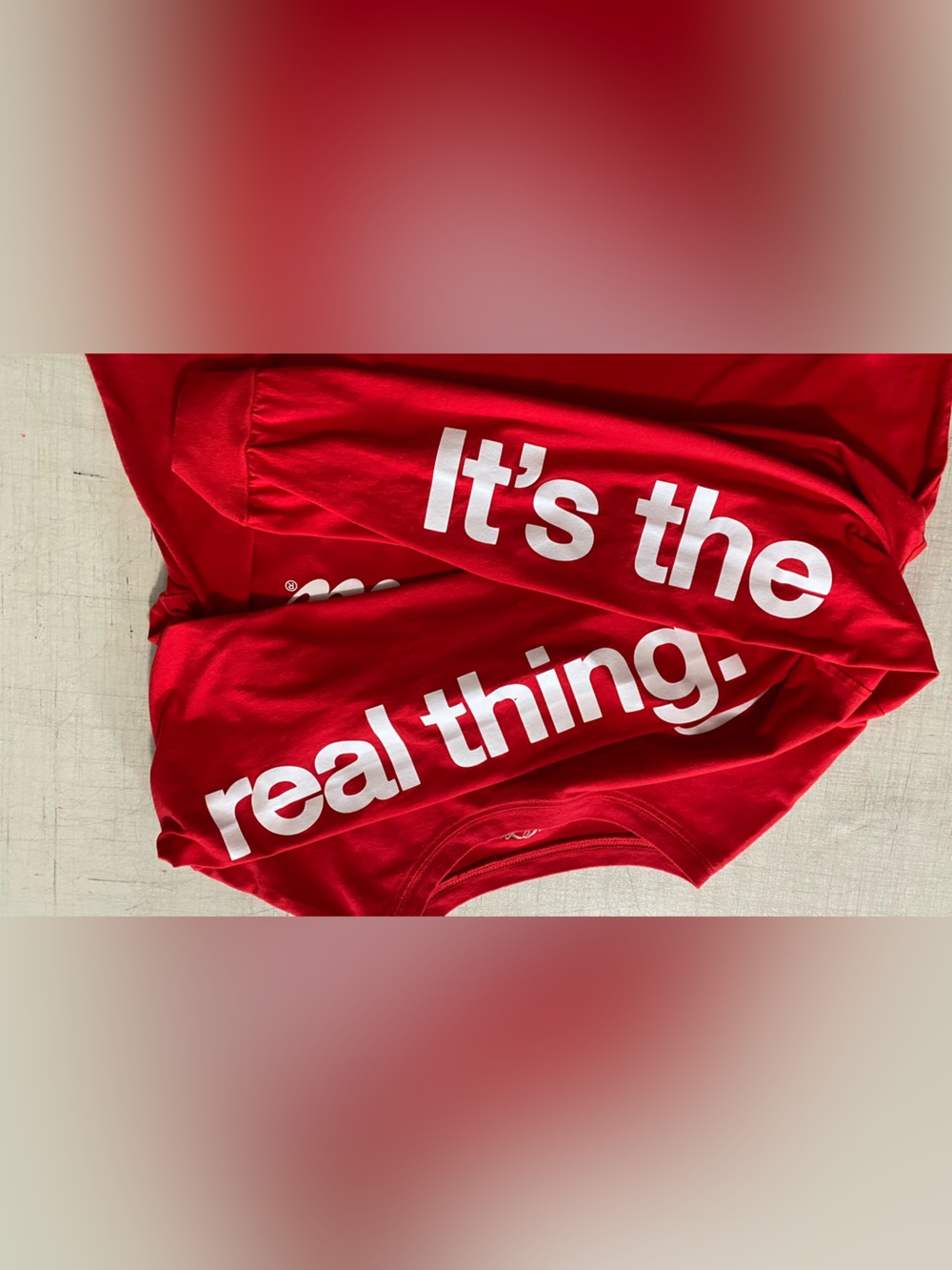 Coca-Cola Red Long Sleeve Logo Tee with White Script - Picture 5 of 8
